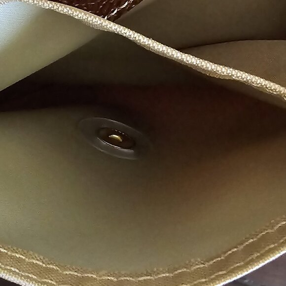 LONGCHAMP Le Pliage Light Tan Nylon leather tote ~ EUC - Picture 7 of 10